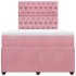 Cama box spring con colchón terciopelo rosa 120x200