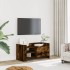 Mueble de TV madera de ingeniería roble ahumado 80x35x40