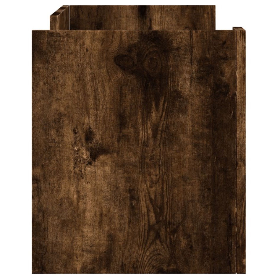 Mueble de TV madera de ingeniería roble ahumado 80x35x40