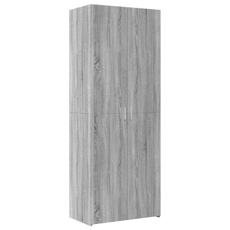 Aparador alto madera de ingeniería gris Sonoma 70x42,5x185