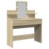 Tocador con LED color roble Sonoma 100x40x130