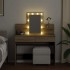 Tocador con LED color roble Sonoma 100x40x130