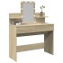 Tocador con LED color roble Sonoma 100x40x130