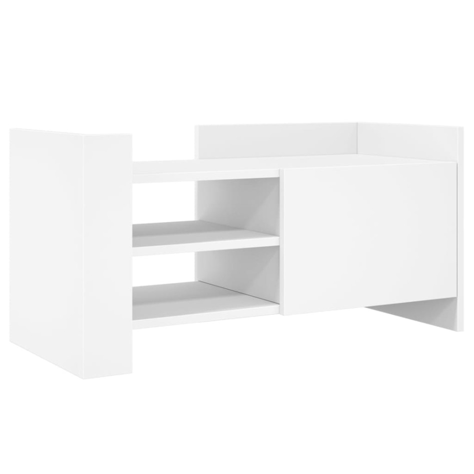 Mueble de TV madera de ingeniería blanco 80x35x40