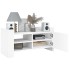 Mueble de TV madera de ingeniería blanco 80x35x40