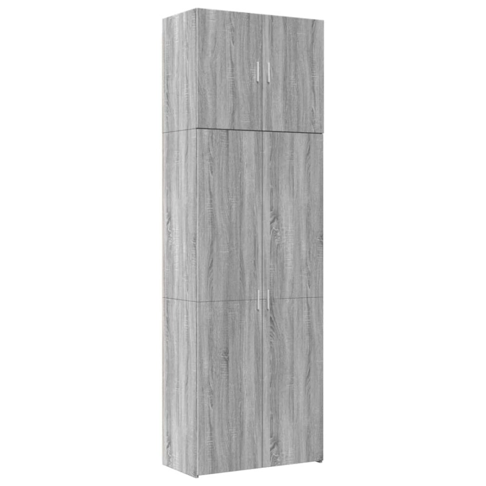 Aparador alto madera de ingeniería gris Sonoma 80x42,5x249