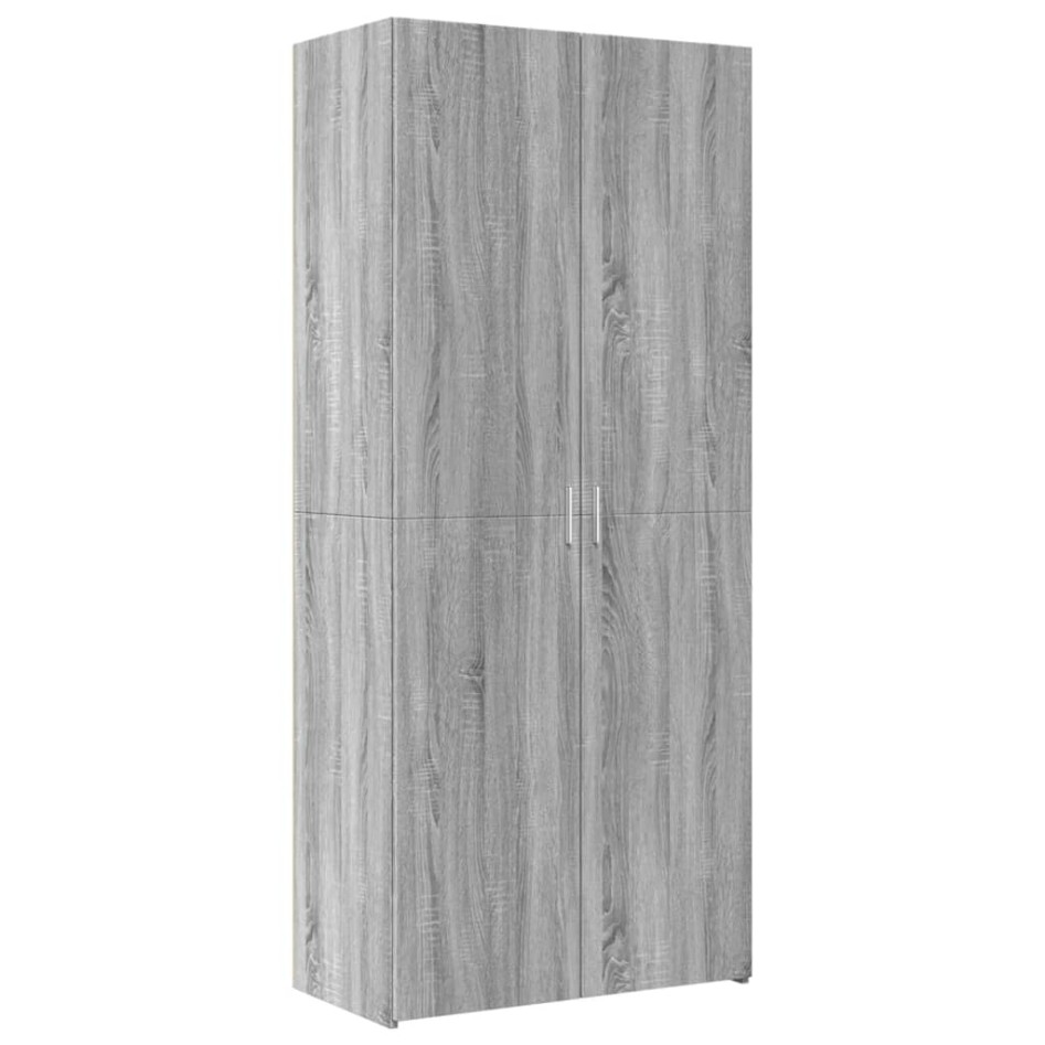 Aparador alto madera de ingeniería gris Sonoma 80x42,5x249
