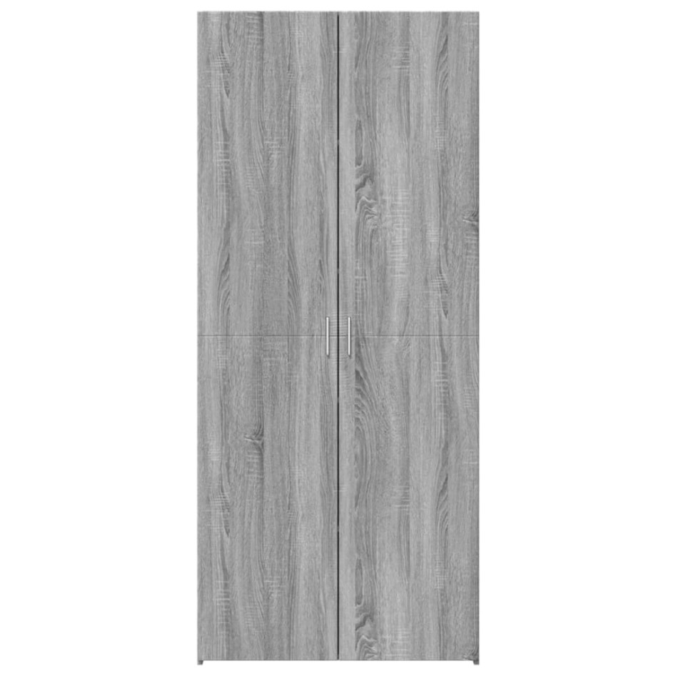 Aparador de madera de ingeniería gris Sonoma 80x42,5x185