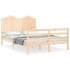 Estructura de cama de matrimonio con cabecero madera