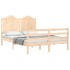 Estructura de cama de matrimonio con cabecero madera
