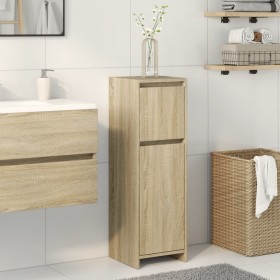 Armario de baño madera contrachapada color roble 30x30x95