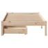 Estructura de cama sin colchón madera maciza de pino 90x200