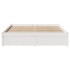 Estructura de cama sin colchón madera maciza de pino 160x200
