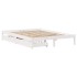 Estructura de cama sin colchón madera de pino blanca 150x200