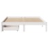 Estructura de cama sin colchón madera de pino blanca 150x200