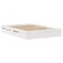 Estructura de cama sin colchón madera de pino blanca 150x200