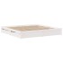 Estructura de cama sin colchón madera maciza blanca 200x200