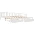 Sofá cama nido con cajones sin colchón blanco 90x190