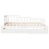 Sofá cama nido con cajones sin colchón blanco 90x190