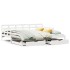Sofá cama nido con cajones sin colchón blanco 80x200