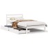 Estructura de cama sin colchón madera de pino blanca 90x200
