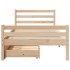 Estructura de cama sin colchón madera maciza de pino 100x200