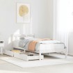 Estructura de cama sin colchón madera de pino blanca 90x200 cm