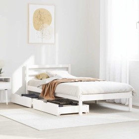 Estructura cama sin colchón madera maciza pino blanca