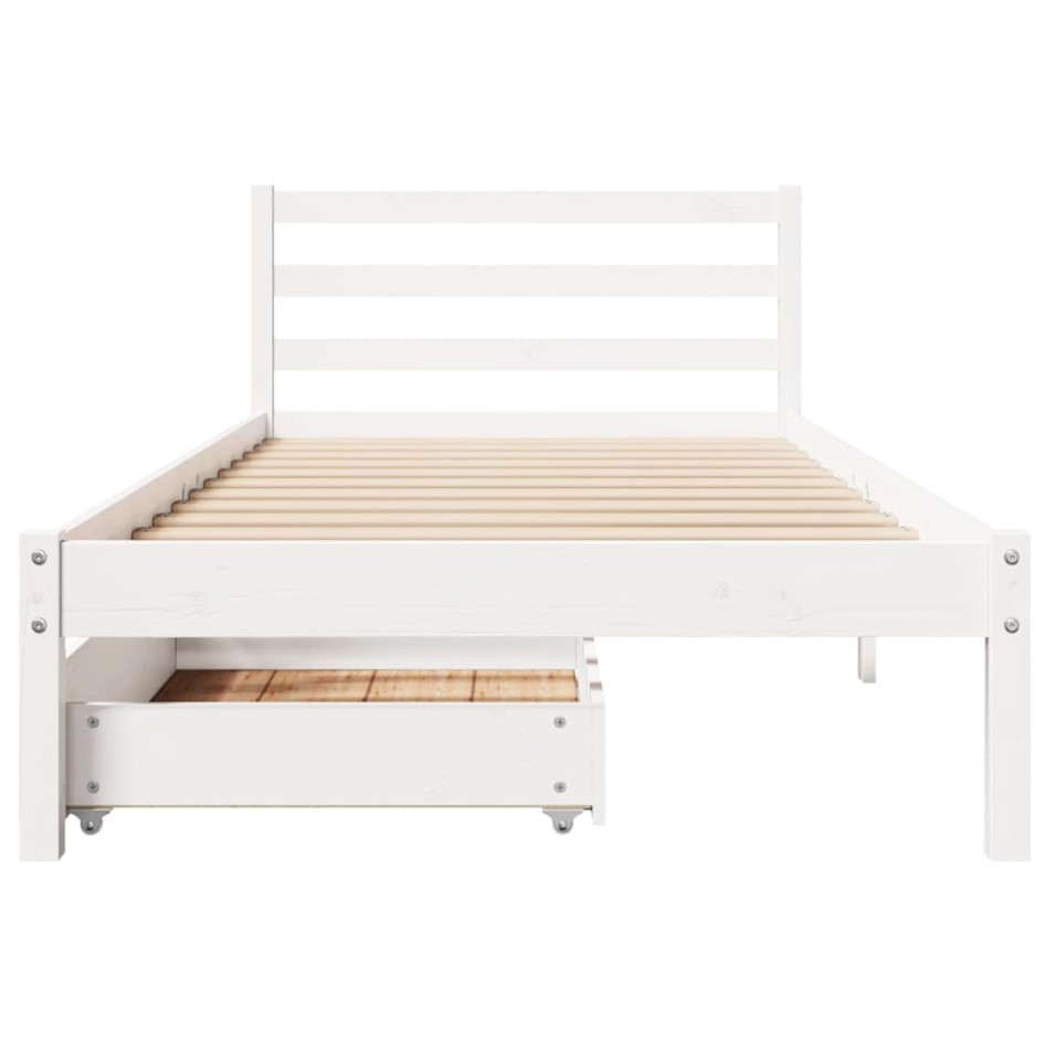 Estructura cama sin colchón madera maciza pino blanca