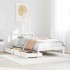 Estructura de cama sin colchón madera de pino blanca 90x200