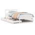 Estructura de cama sin colchón madera de pino blanca 90x200