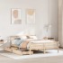 Estructura de cama sin colchón madera de pino blanca 140x200