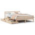 Estructura de cama sin colchón madera de pino blanca 140x200