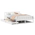 Estructura de cama sin colchón madera de pino blanca 150x200