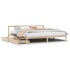 Estructura de cama sin colchón madera maciza de pino 200x200