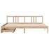 Estructura de cama sin colchón madera maciza de pino 200x200