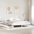 Estructura de cama sin colchón madera maciza blanca 200x200