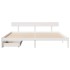 Cama sin colchón madera maciza de pino blanca 180x200