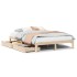 Estructura de cama con cojines madera maciza de pino 140x190