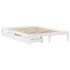 Estructura de cama con cajones madera de pino blanca 140x200