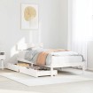 Estructura de cama sin colchón madera de pino blanca 90x200 cm