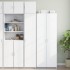 Armario estrecho madera de ingeniería blanco 40x42,5x225