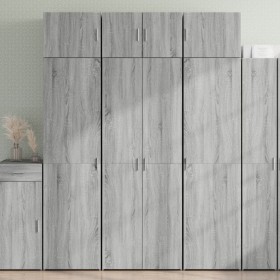 Armario de madera ingeniería gris Sonoma 70x42,5x225