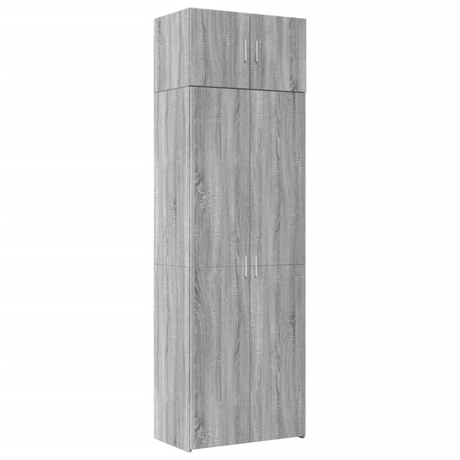 Armario de madera ingeniería gris Sonoma 70x42,5x225