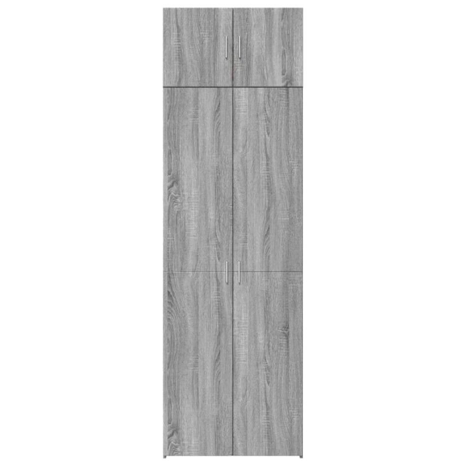 Armario de madera ingeniería gris Sonoma 70x42,5x225