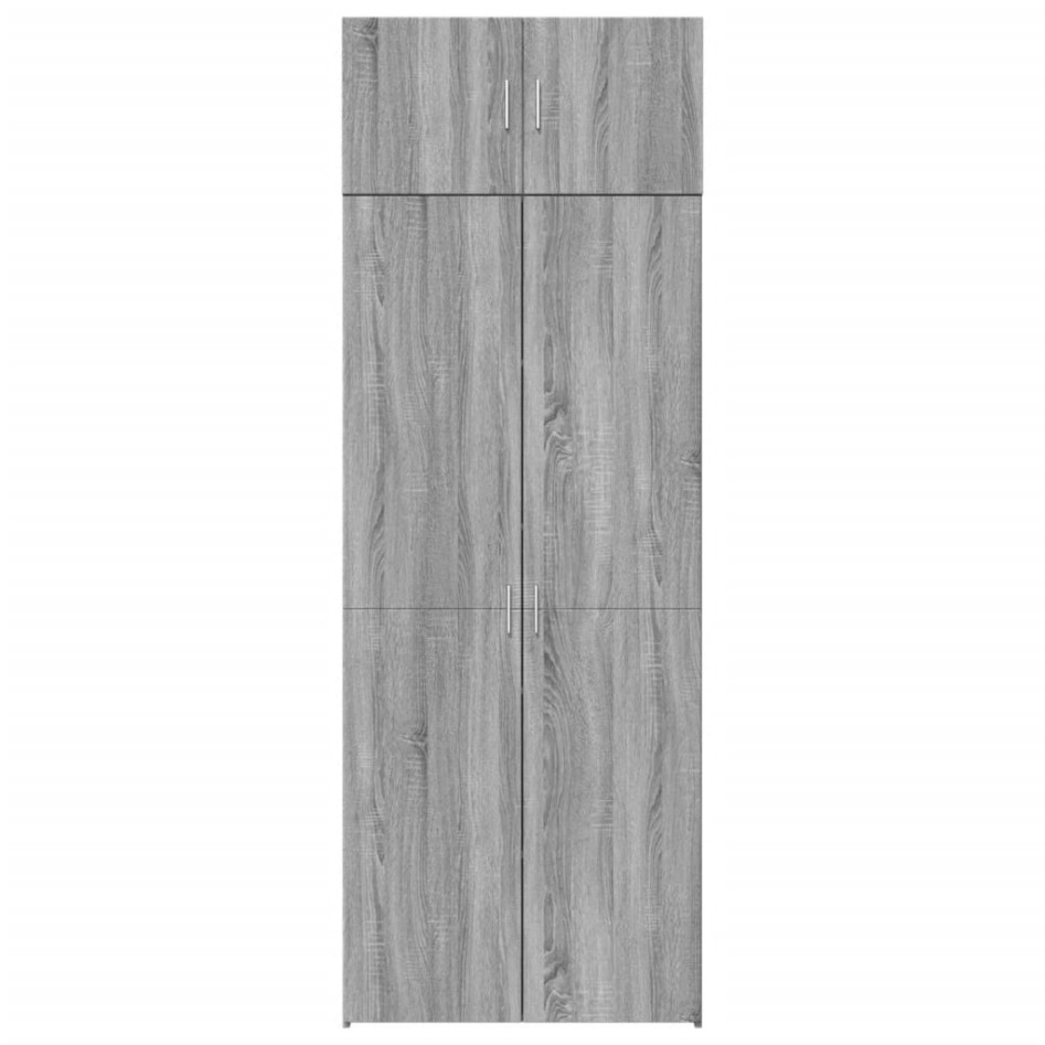 Armario de madera ingeniería gris Sonoma 80x42,5x225