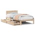 Estructura de cama con cajones madera maciza pino 75x190