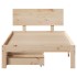 Estructura de cama con cajones madera maciza pino 75x190