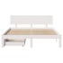 Estructura de cama con cajones madera de pino blanca 160x200