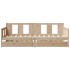 Sofá cama con cajones madera maciza de pino 90x200